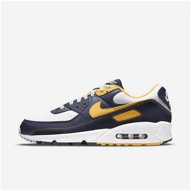 Nike Air Max 90 Navy White Yellow Men's Shoes Cheap-29